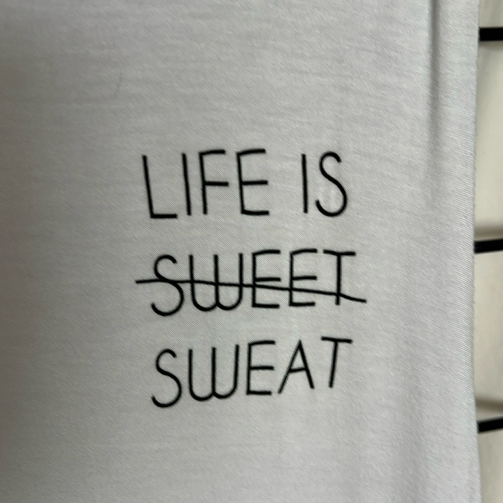 NWT Life is Sweat Tank Top Small